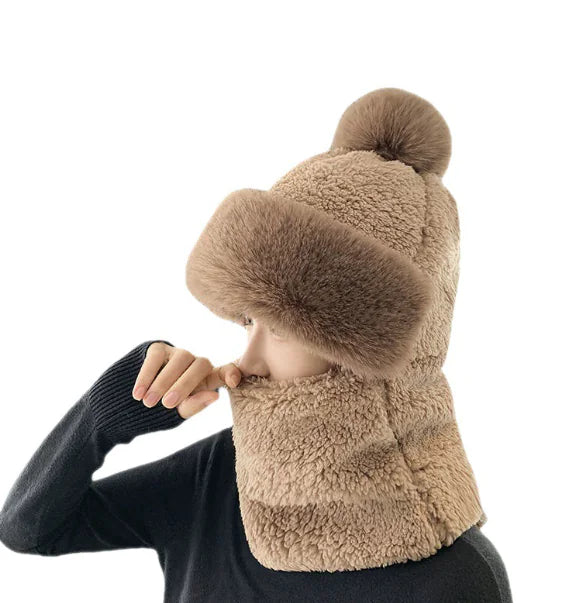 Fleece-lined Outdoor Hat with Ear and Wind Protection